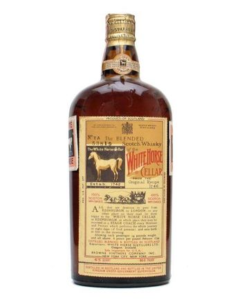 White Horse Late George VI Spring Cap Bottled 1950's Wide Bottle