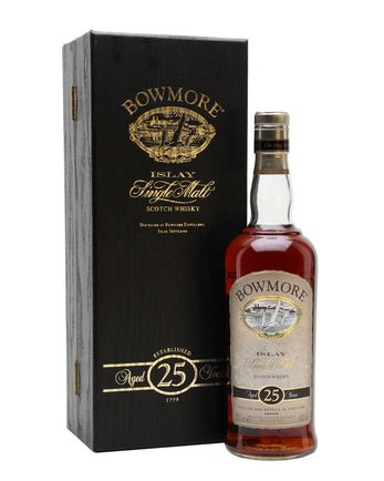 Bowmore 25 Year Old Brown Label Gold Trim