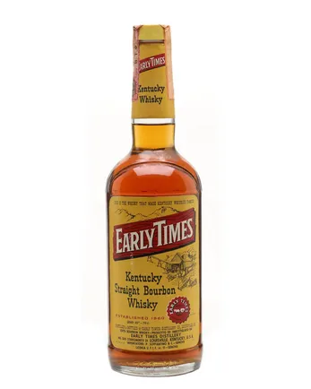 Early Times 4 Year Old Bottled 1980s New Label