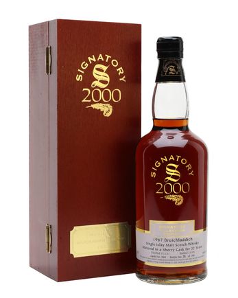 Bruichladdich 1967 32 Year Old Sherry Cask #968 Signatory Wooden Box