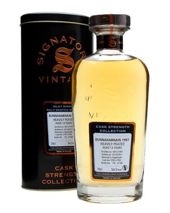 Bunnahabhain 1997 13 Year Old Casks #5781 2 Peated Signatory Cask Strength Collection