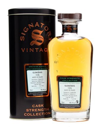 Glencraig 1976 35 Year Old Cask #4259 Signatory Cask Strength Collection