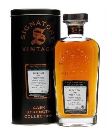 Glen Elgin 1991 19 Year Old Refill Sherry Butt #2324 Signatory