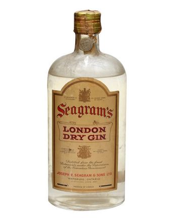 Seagram's London Dry Gin Bottled 1960s