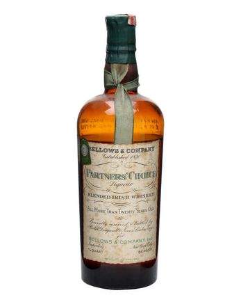 Bellow's Partner's Choice 20 Year Old Irish Bottled 1930s