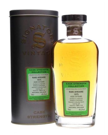 Rare Ayrshire 1975 34 Year Old Cask #558 Signatory Cask Strength Collection