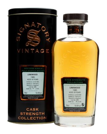 Linkwood 1985 26 Year Old Cask #3890 Signatory Cask Strength Collection