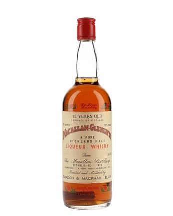 Macallan Glenlivet 12 Year Old Liqueur Whisky Bottled 1960s Gordon & Macphail