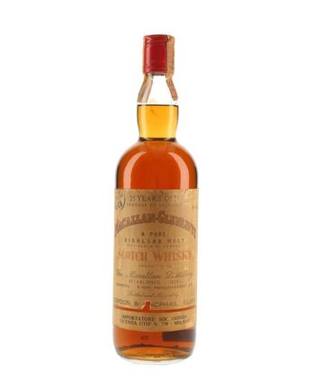Macallan Glenlivet 25 Year Old Odeon Import Bottled 1960s Gordon & Macphail