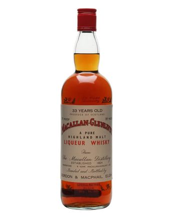 Macallan Glenlivet 33 Year Old Sherry Cask Bottled 1960s Gordon & Macphail