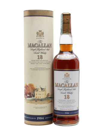 Macallan 1984 18 Year Old Vintage Label