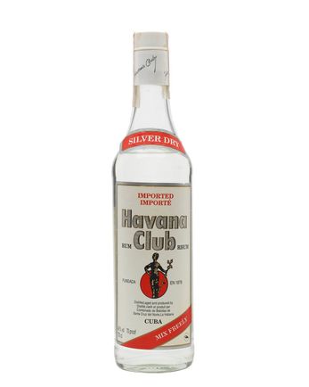Havana Club Silver Dry Rum Bottled 1980s